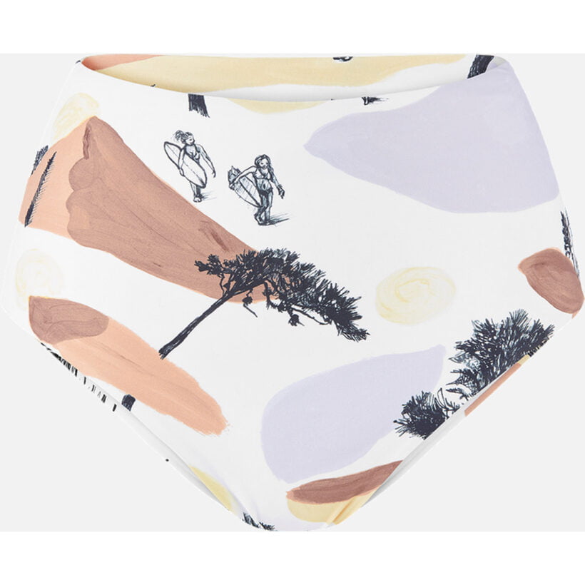 בגד ים ביקיני תחתון לנשים High Waist Print Bottoms