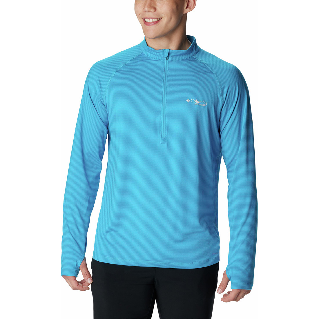חולצה לגברים M Endless Trail 1/2 Zip Mesh L/S