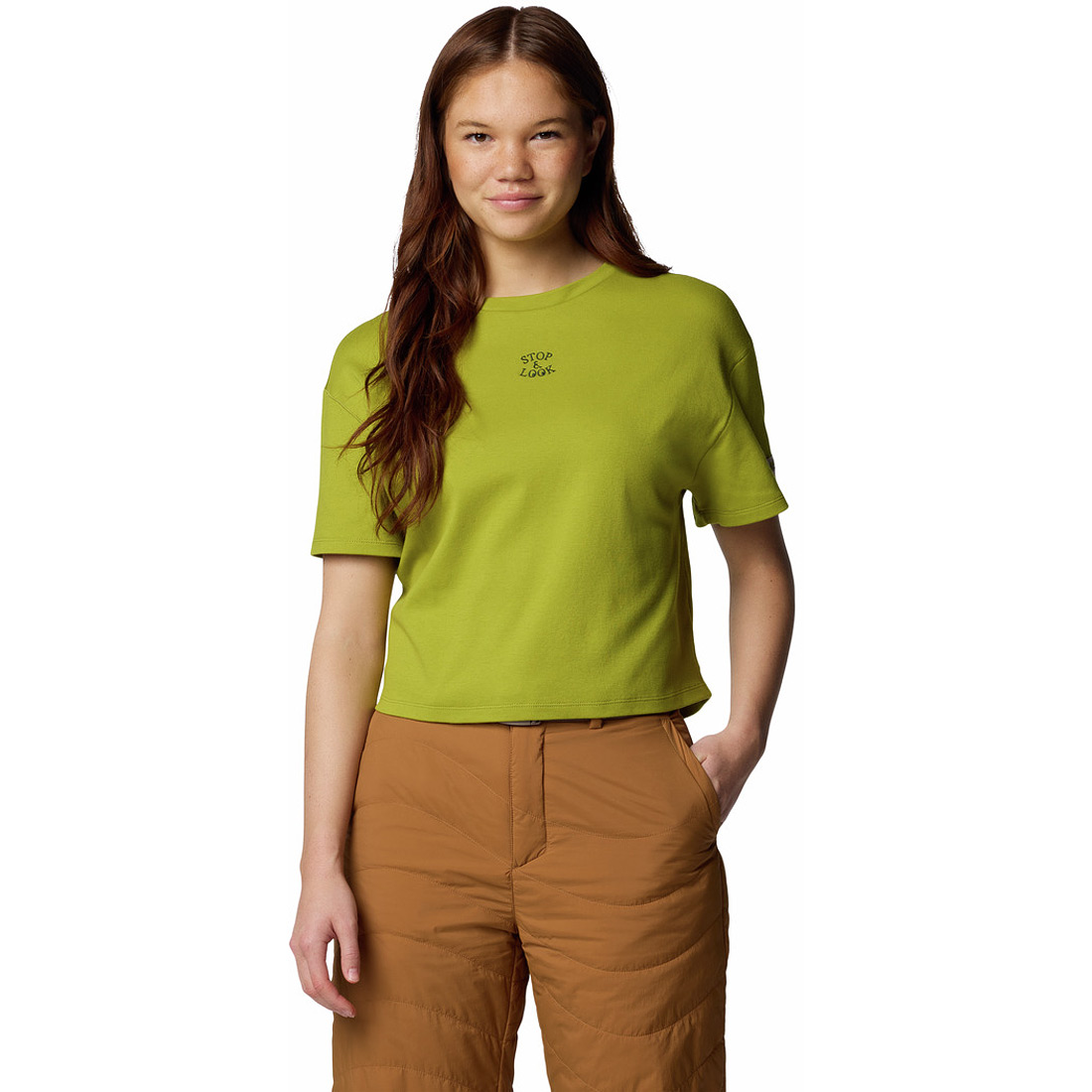 חולצה לנשים Wallowa Cropped Graphic T