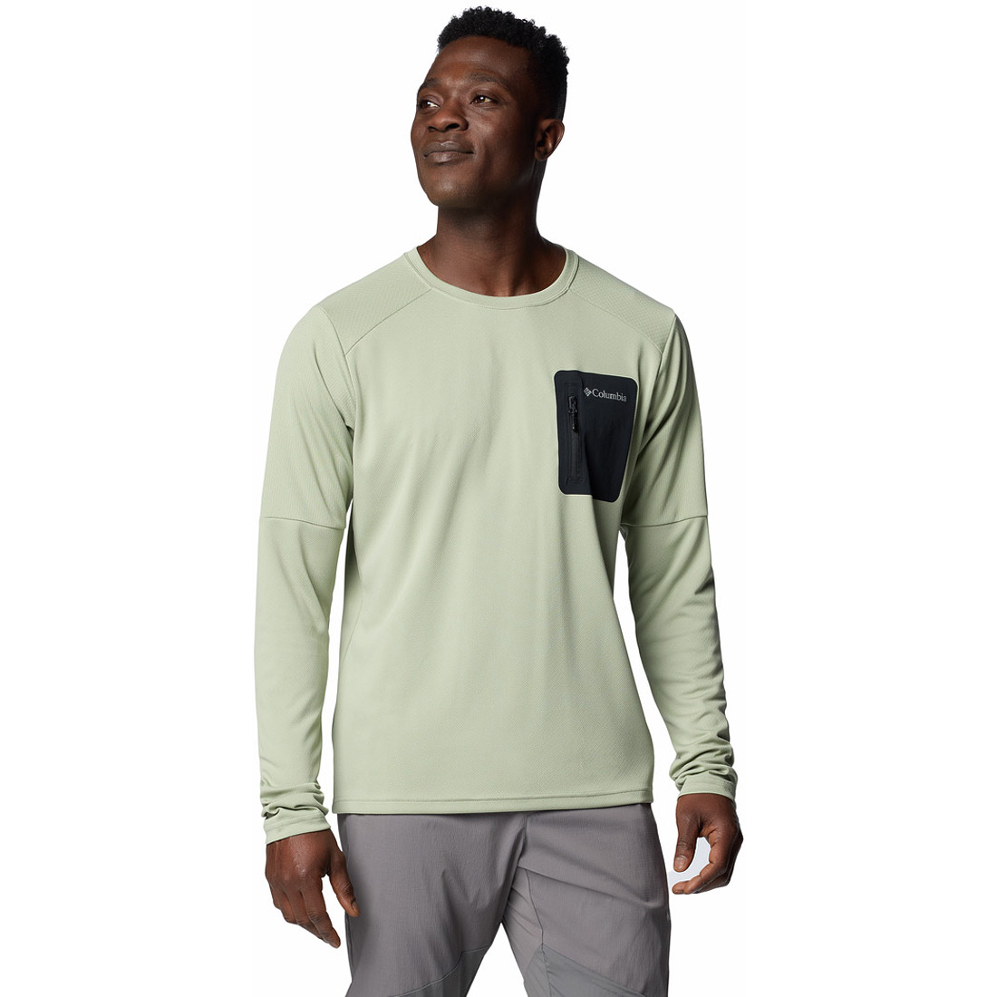 חולצה ארוכה לגברים Columbia Tech Knit L/S Crew