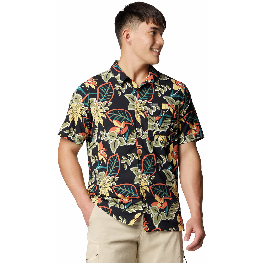 חולצה קצרה לגברים Tech Trail Utility Printed Woven S/S