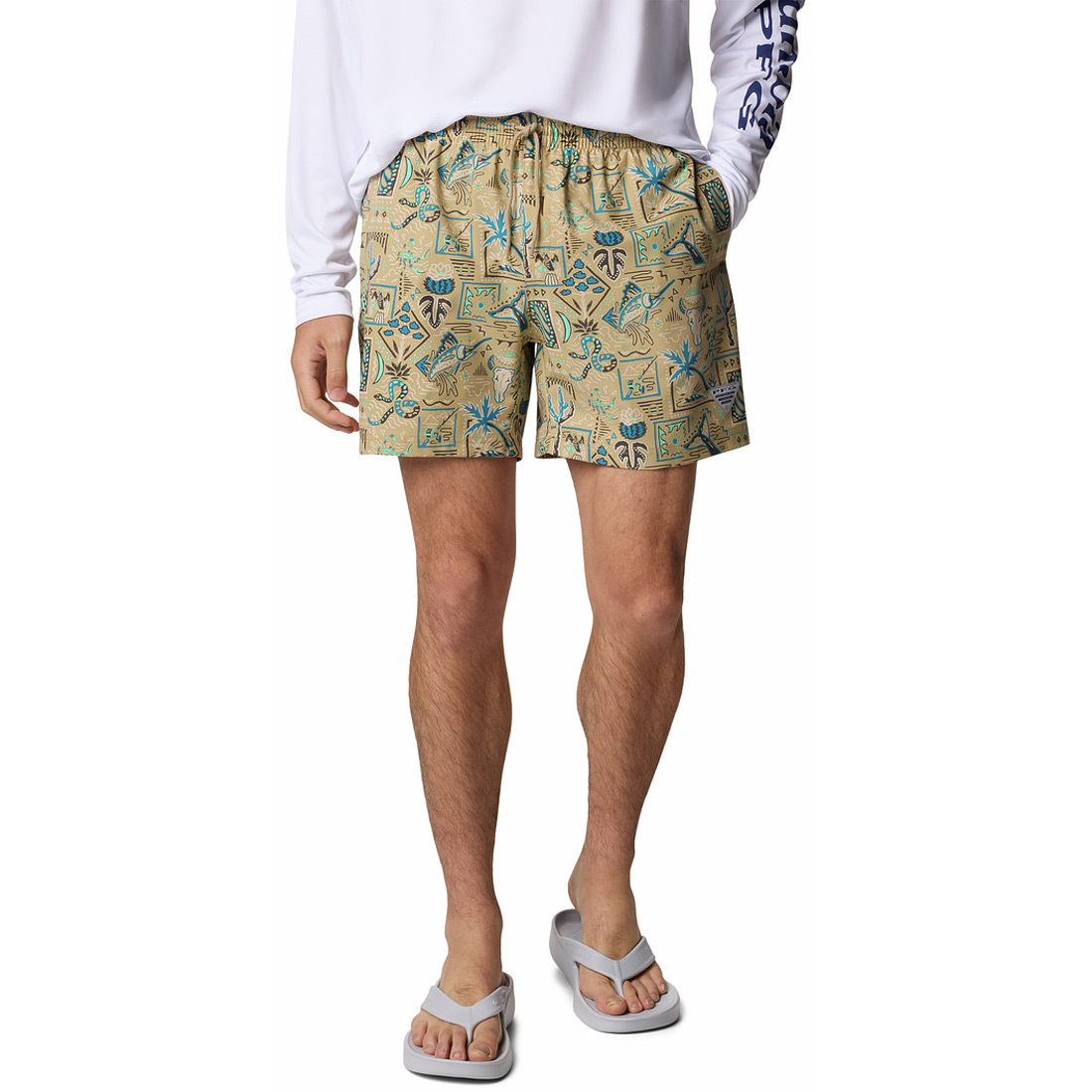 בגד ים עם הדפס לגברים PFG Rambler Printed Water Short