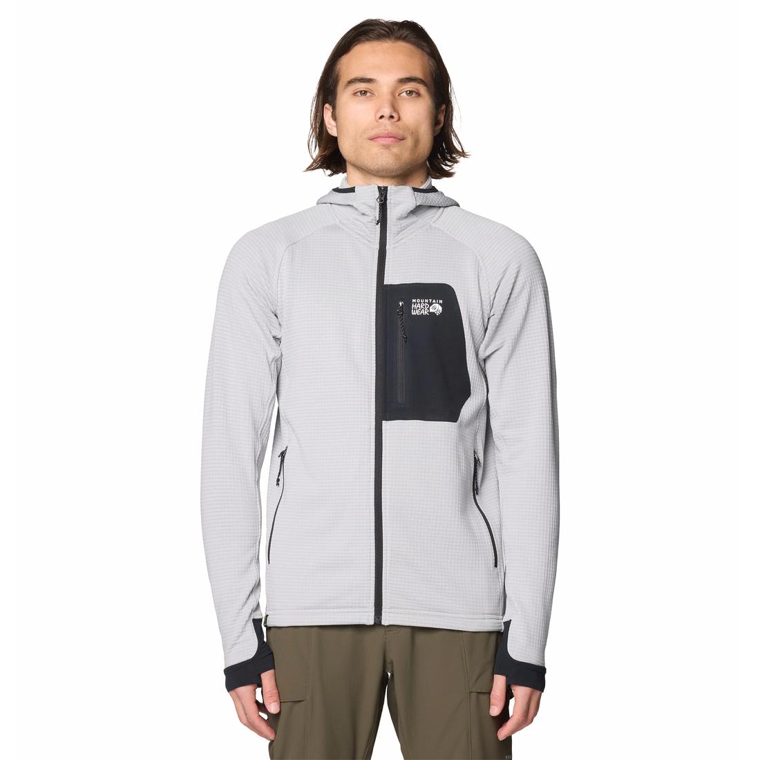 מעיל פליס לגברים Polartec Power Grid Full Zip Hood