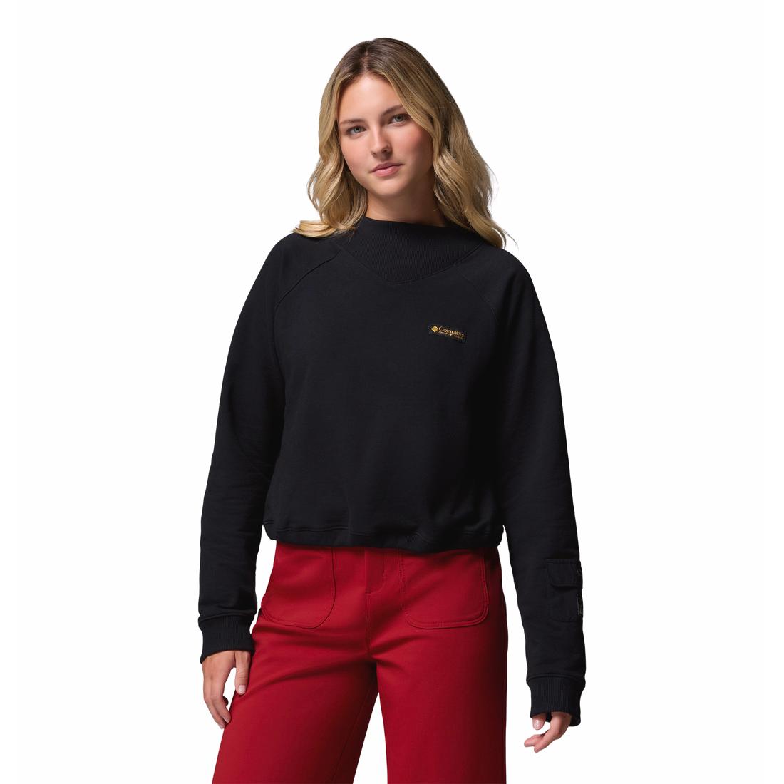 סווטשירט ארוך לנשים High Cascades Crop French Terry Long Sleeve Shirt