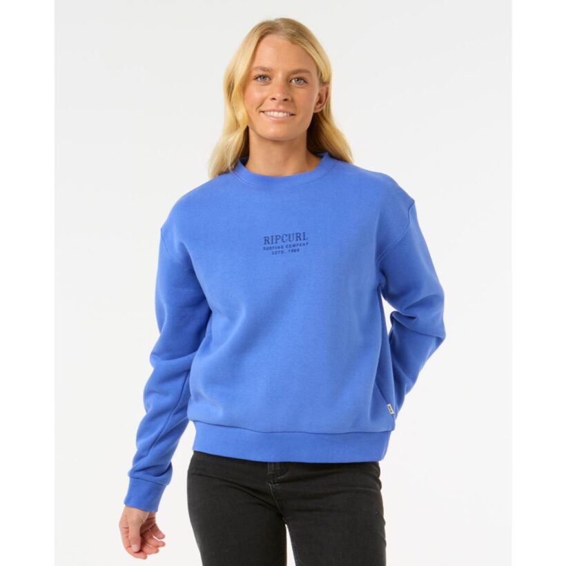 סווטשירט ארוך לנשים Surf Staple Relaxed Crew Fleece