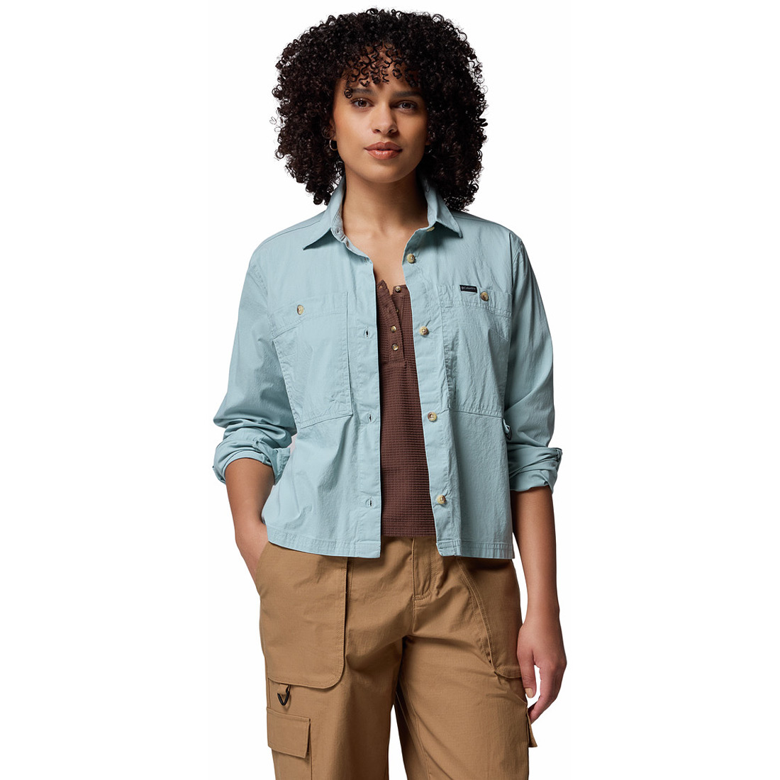 חולצה מכופתרת ארוכה לנשים Brea Falls Woven Long Sleeve Shirt