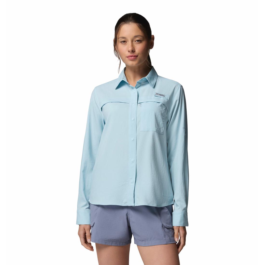 חולצה מכופתרת ארוכה לנשים PFG Castback Woven L/S