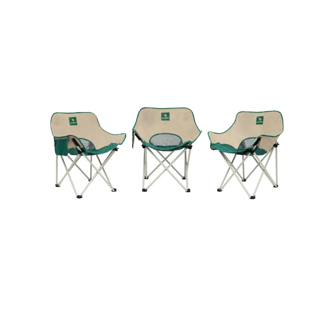 שלישיית כסאות קמפינג MOONOX GREEN/STONE