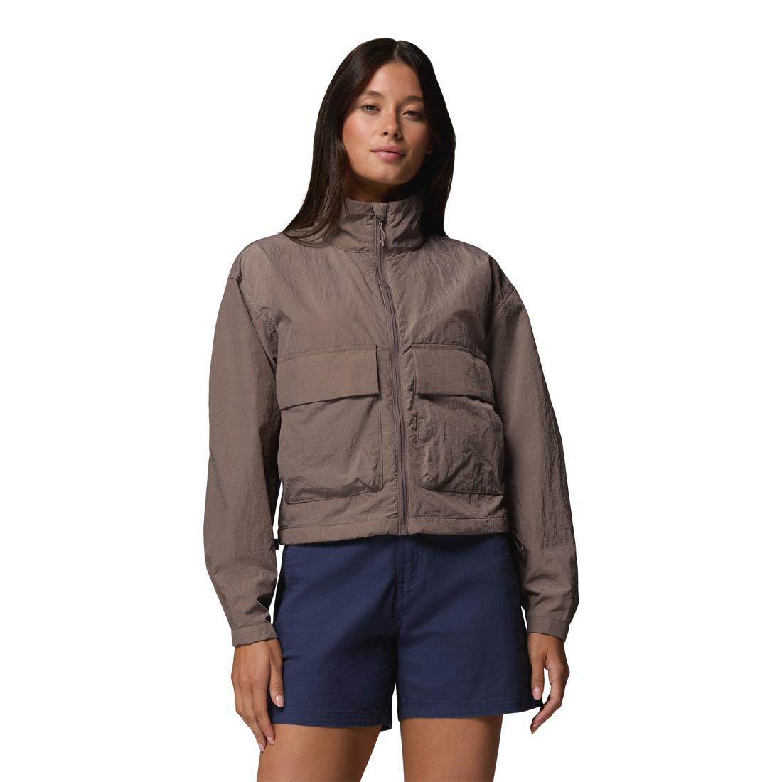 מעיל גשם לנשים Paracutie Cropped Cargo Windbreaker