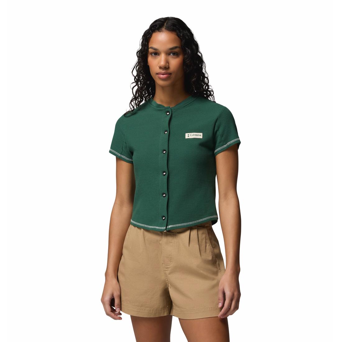 חולצה קצרה לנשים Acker Rock Knit Short Sleeve Shirt W