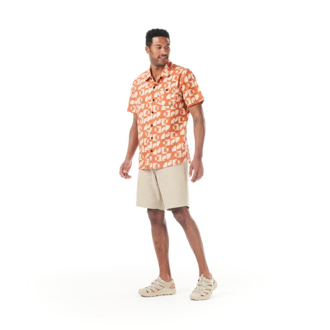 חולצה מכופתרת קצרה לגברים Mataikona S/S Shirt