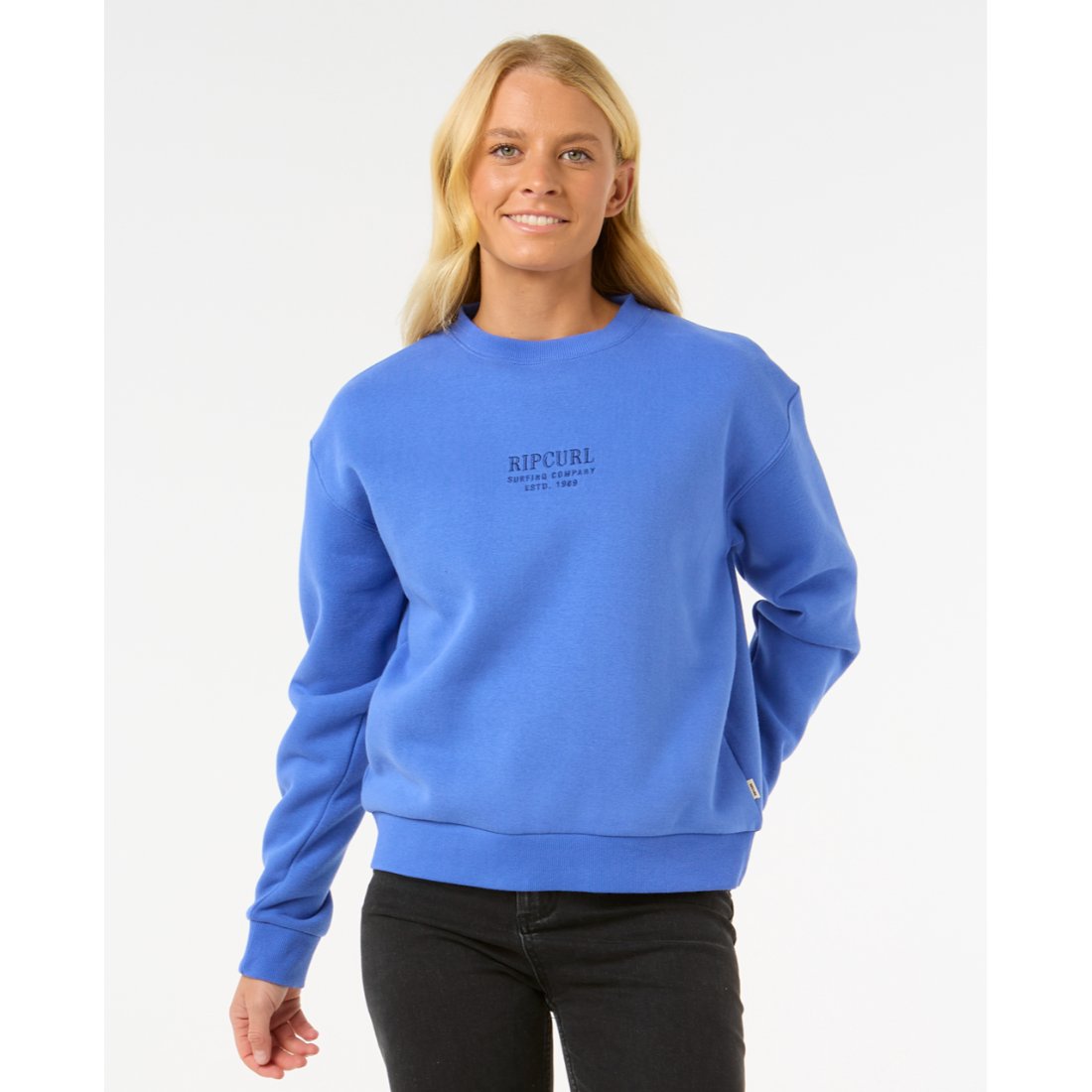 סווטשירט ארוך לנשים Surf Staple Relaxed Crew Fleece